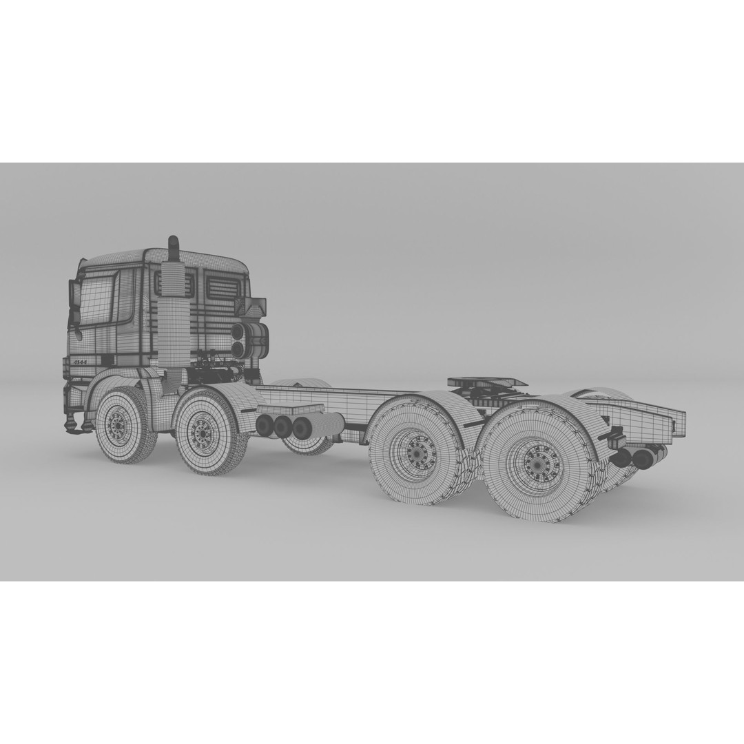 Mercedes Actros 4144 3D Model – High Poly Vehicle Asset, FBX, OBJ, Blender - View 22