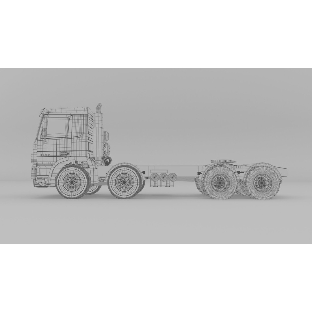 Mercedes Actros 4144 3D Model – High Poly Vehicle Asset, FBX, OBJ, Blender - View 23