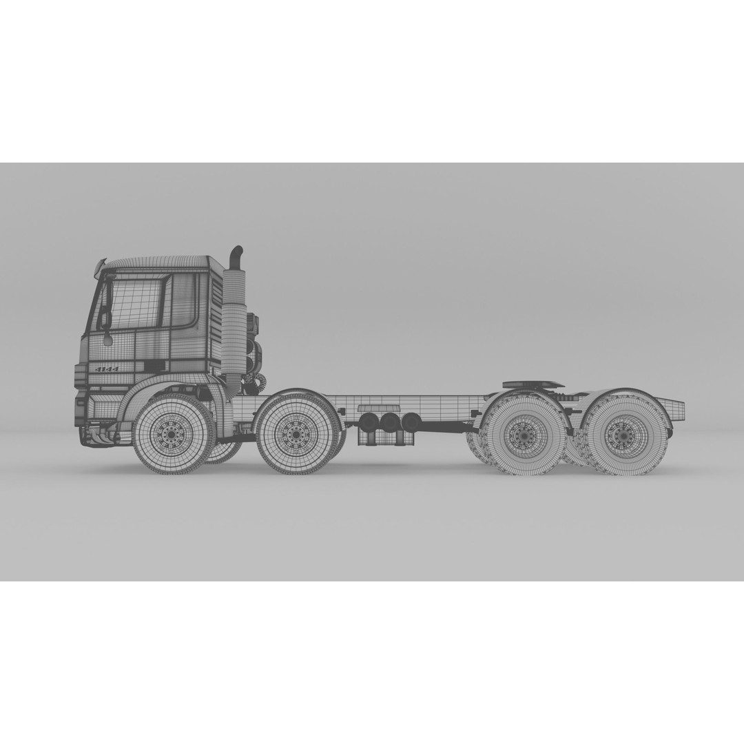 Mercedes Actros 4144 3D Model – High Poly Vehicle Asset, FBX, OBJ, Blender - View 24