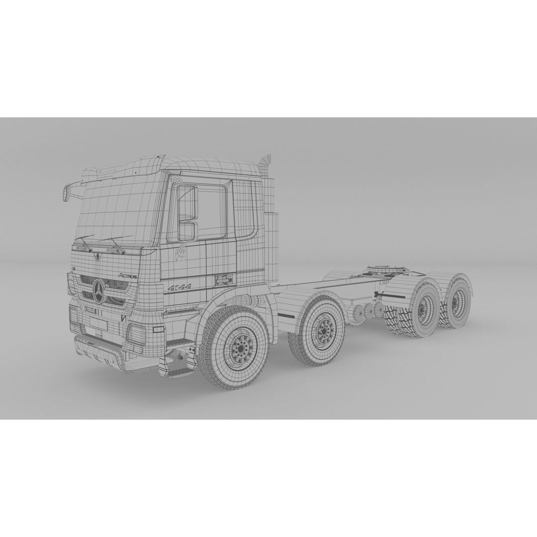 Mercedes Actros 4144 3D Model – High Poly Vehicle Asset, FBX, OBJ, Blender - View 27