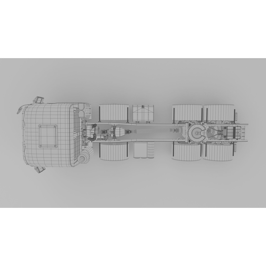 Mercedes Actros 4144 3D Model – High Poly Vehicle Asset, FBX, OBJ, Blender - View 29