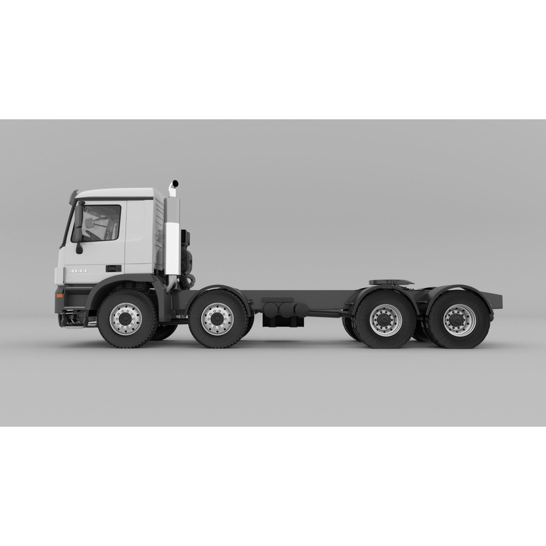 Mercedes Actros 4144 3D Model – High Poly Vehicle Asset, FBX, OBJ, Blender - View 3