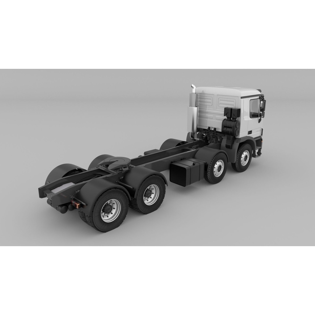 Mercedes Actros 4144 3D Model – High Poly Vehicle Asset, FBX, OBJ, Blender - View 6
