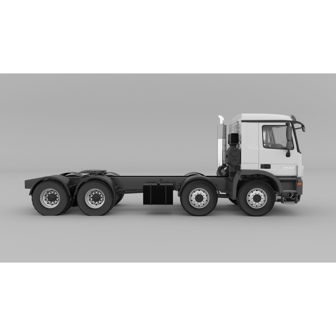 Mercedes Actros 4144 3D Model – High Poly Vehicle Asset, FBX, OBJ, Blender - View 7