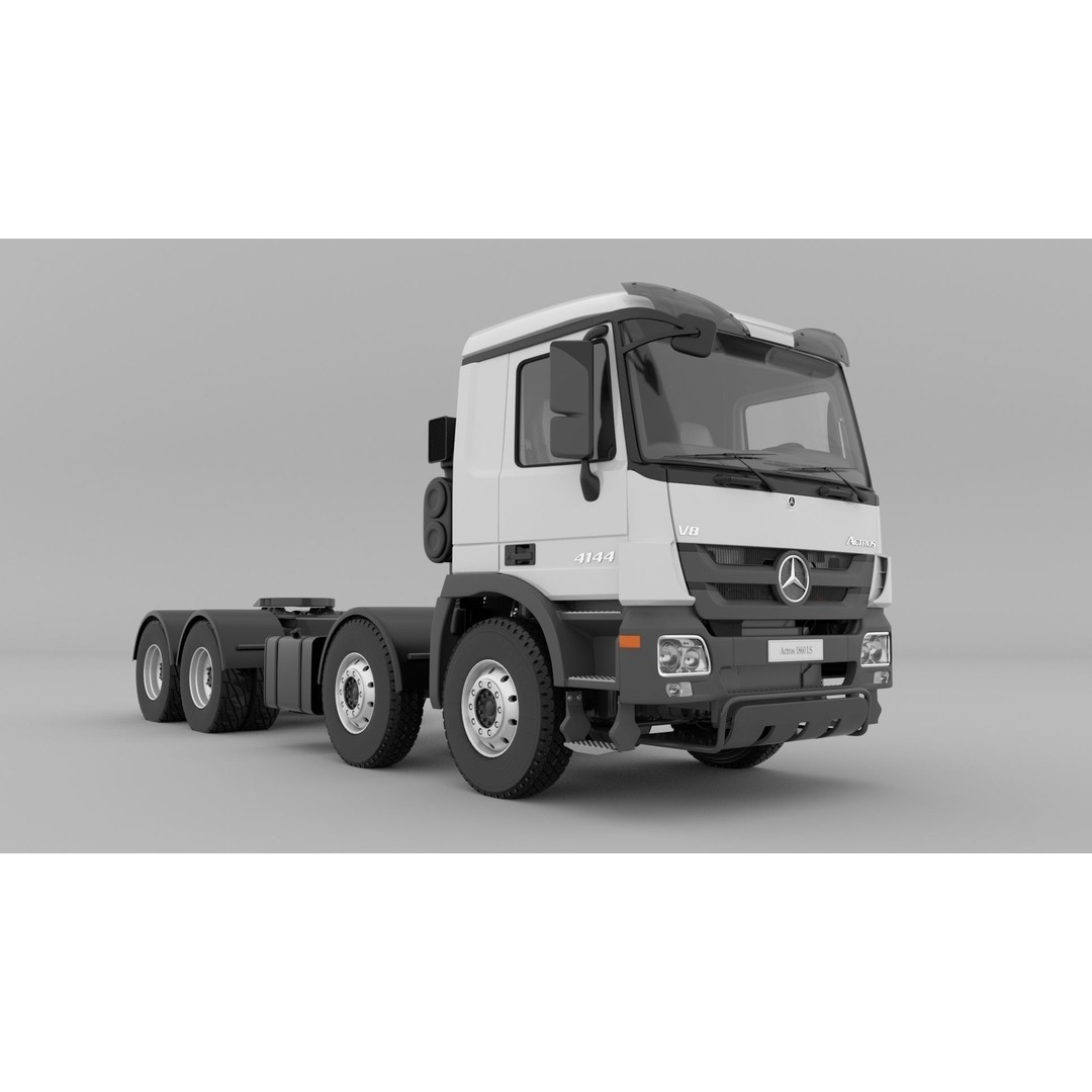 Mercedes Actros 4144 3D Model – High Poly Vehicle Asset, FBX, OBJ, Blender - View 8