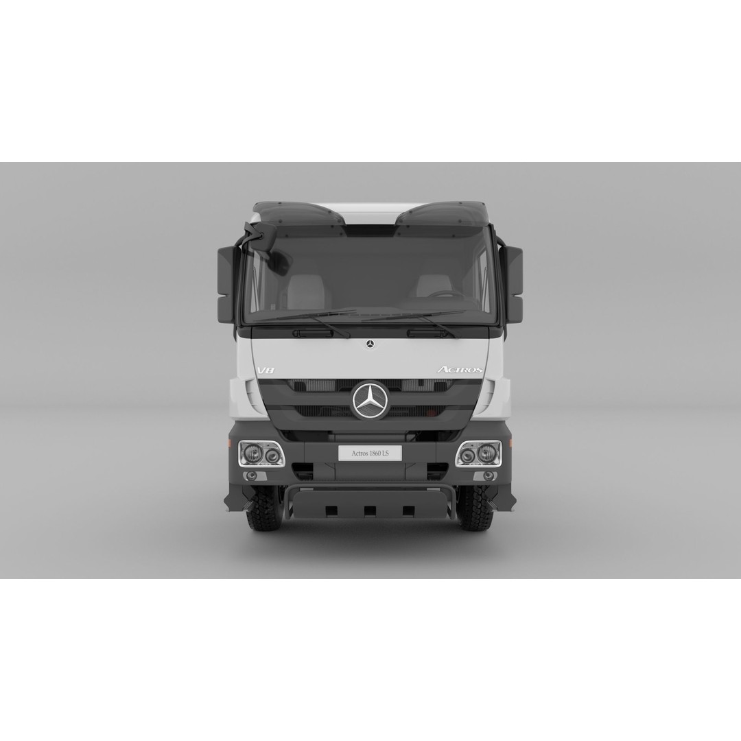 Mercedes Actros 4144 3D Model – High Poly Vehicle Asset, FBX, OBJ, Blender - View 9
