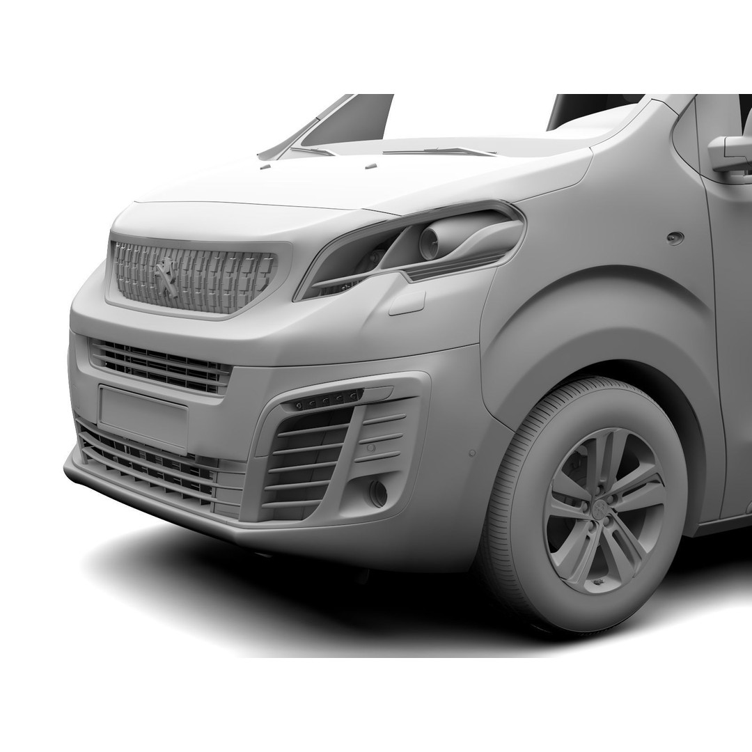 Peugeot Expert L3 2017 3D Model – High Poly Vehicle for Animation, FBX, OBJ - View 14