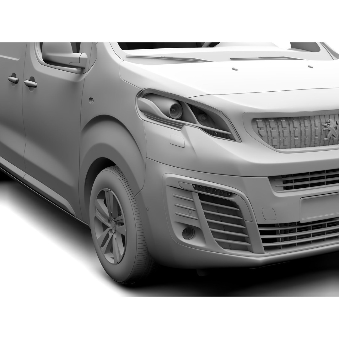 Peugeot Expert L3 2017 3D Model – High Poly Vehicle for Animation, FBX, OBJ - View 15