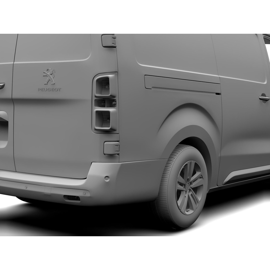 Peugeot Expert L3 2017 3D Model – High Poly Vehicle for Animation, FBX, OBJ - View 18