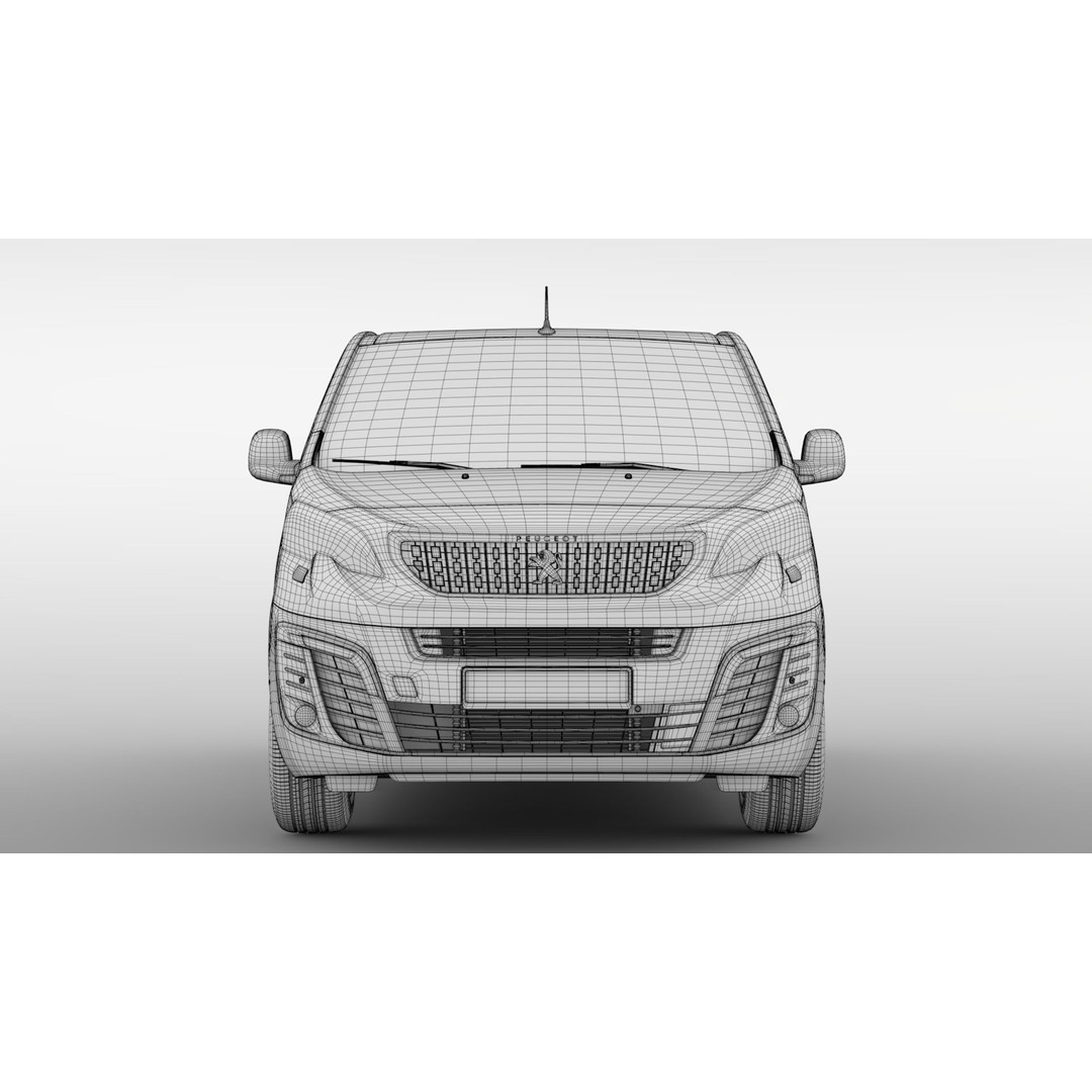 Peugeot Expert L3 2017 3D Model – High Poly Vehicle for Animation, FBX, OBJ - View 19