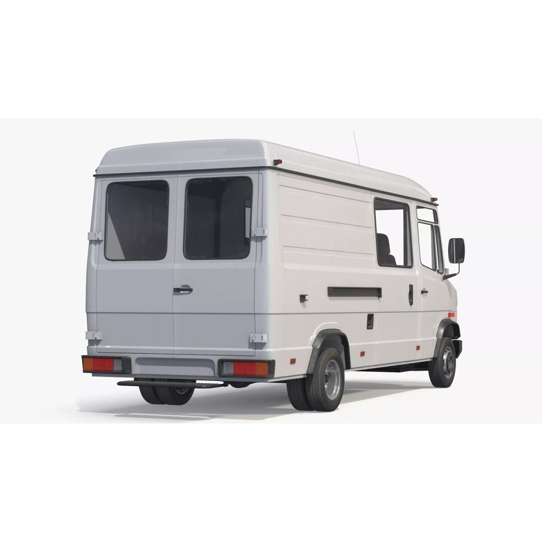 Multi Purpose Commercial Transport Van 3D Model – Rigged PBR Asset, FBX - View 10