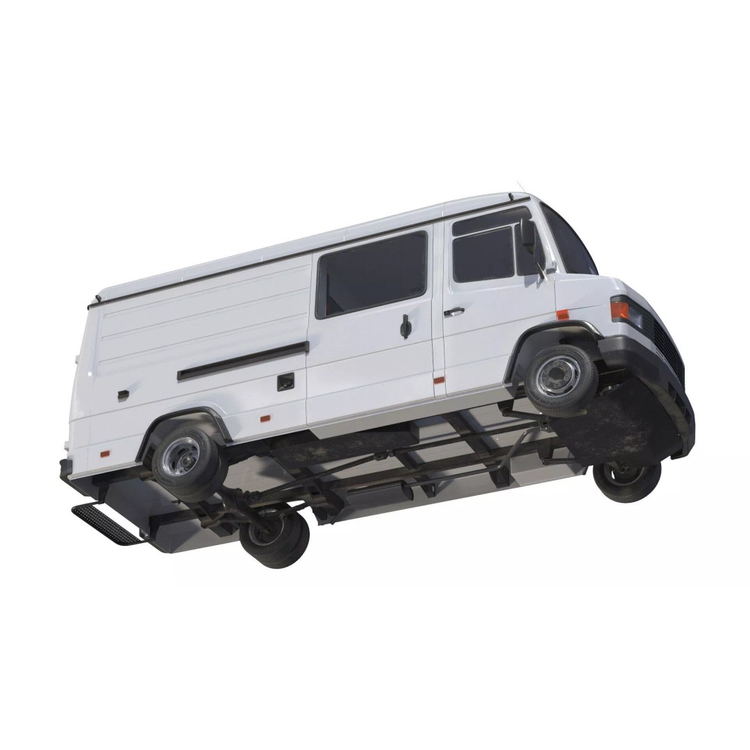 Multi Purpose Commercial Transport Van 3D Model – Rigged PBR Asset, FBX - View 12