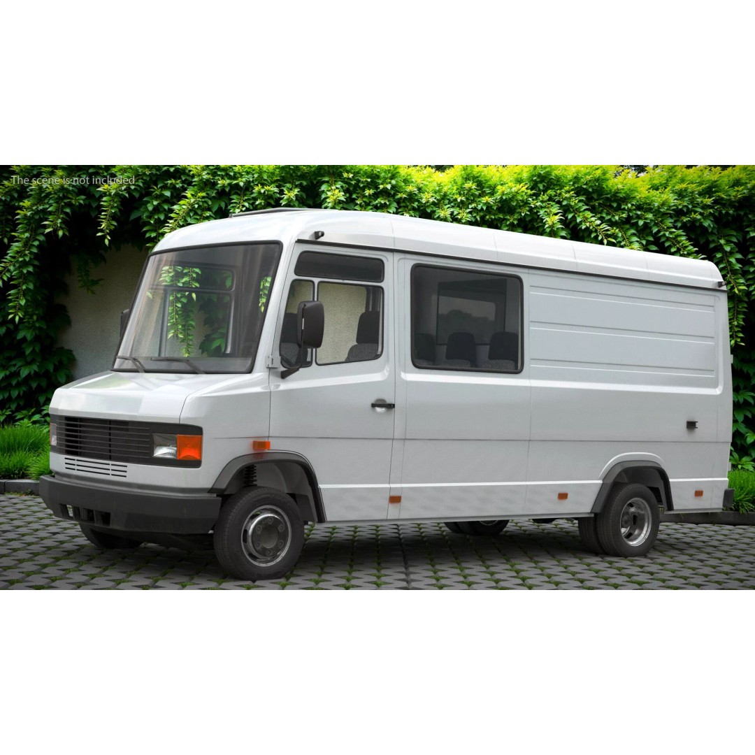 Multi Purpose Commercial Transport Van 3D Model – Rigged PBR Asset, FBX - View 2