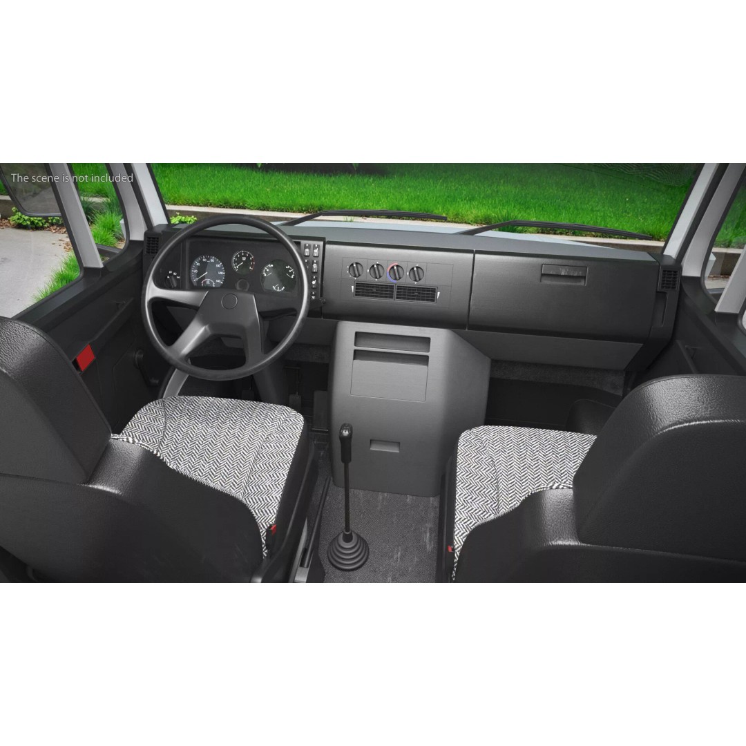 Multi Purpose Commercial Transport Van 3D Model – Rigged PBR Asset, FBX - View 3