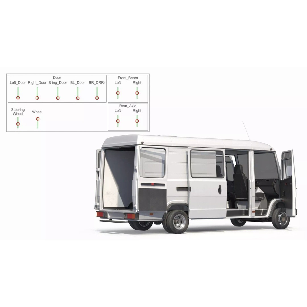 Multi Purpose Commercial Transport Van 3D Model – Rigged PBR Asset, FBX - View 4