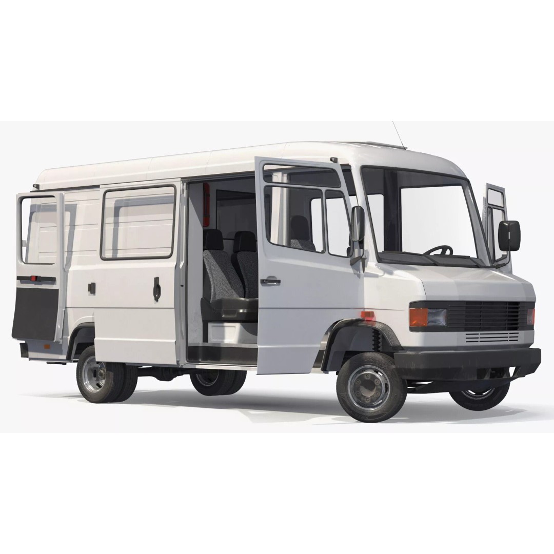 Multi Purpose Commercial Transport Van 3D Model – Rigged PBR Asset, FBX - View 5