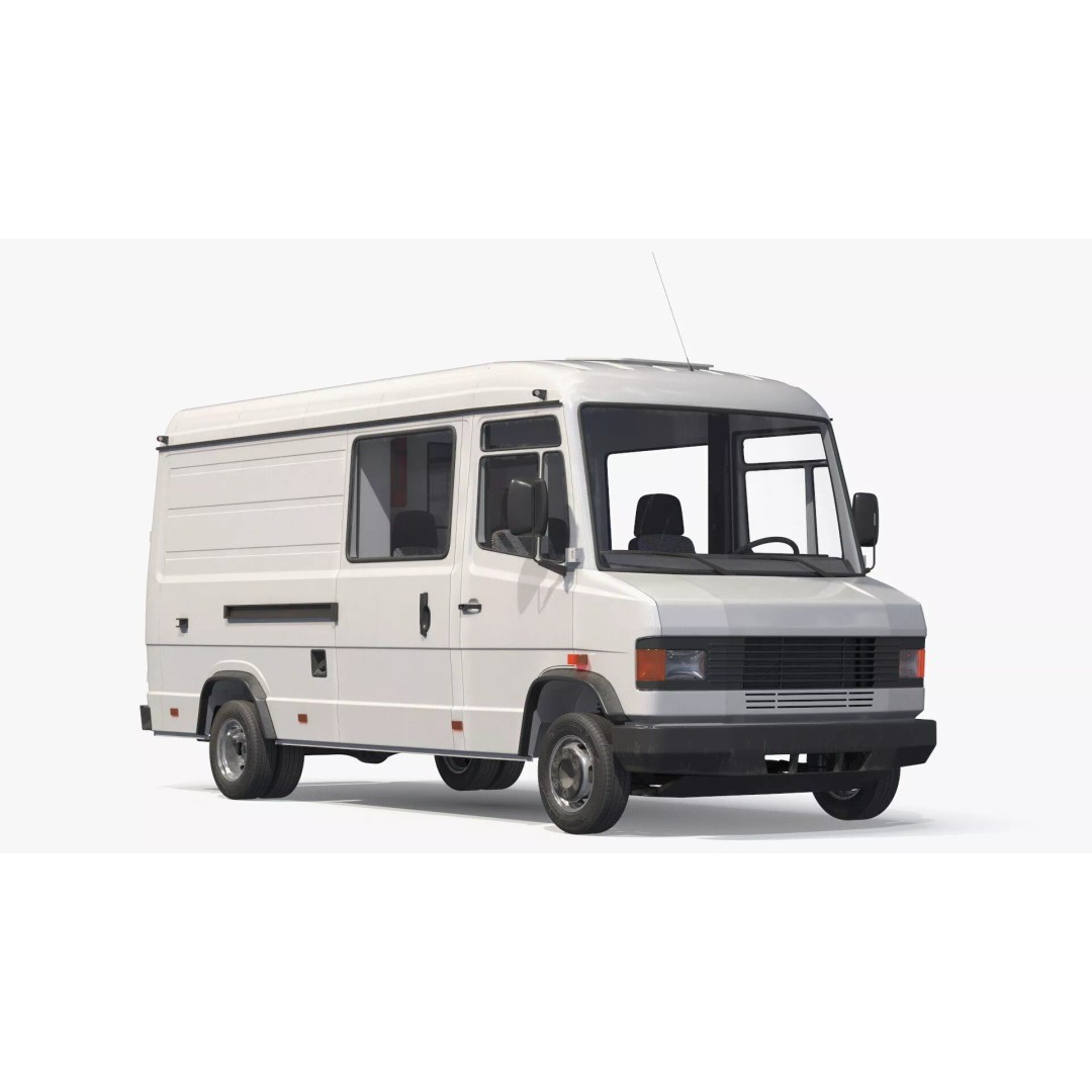 Multi Purpose Commercial Transport Van 3D Model – Rigged PBR Asset, FBX - View 6