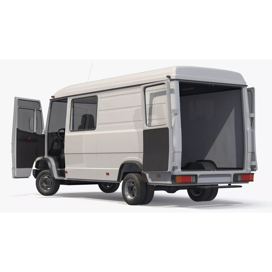 Multi Purpose Commercial Transport Van 3D Model – Rigged PBR Asset, FBX - View 7