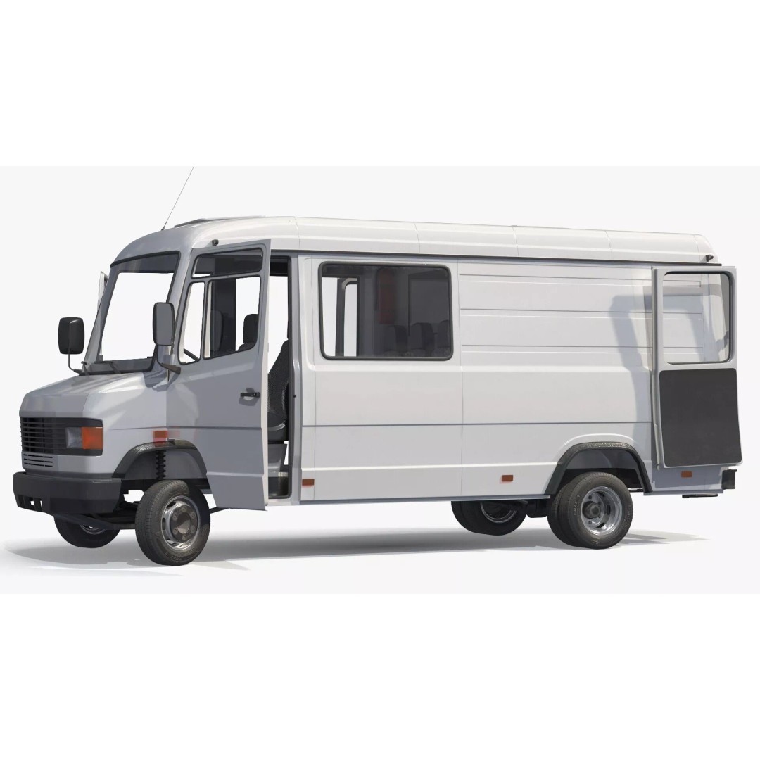 Multi Purpose Commercial Transport Van 3D Model – Rigged PBR Asset, FBX - View 8