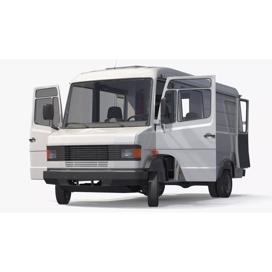 Multi Purpose Commercial Transport Van 3D Model – Rigged PBR Asset, FBX - View 9