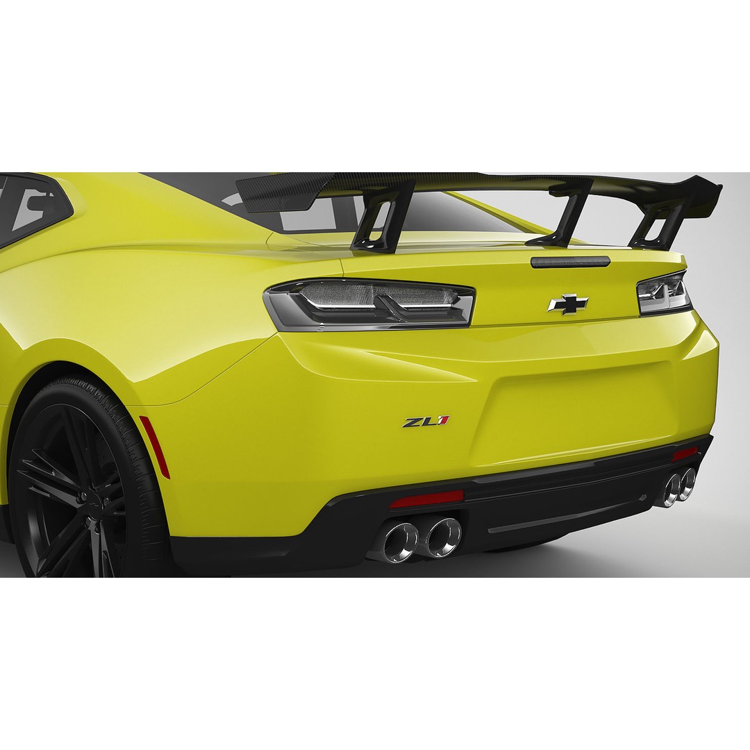 Chevrolet Camaro ZL1 2018 3D Model – High Poly Car Asset, FBX, OBJ - View 10