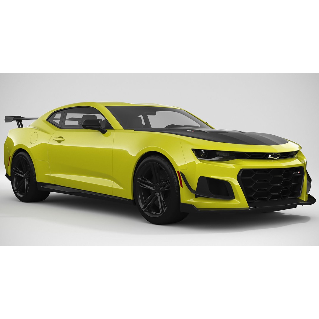 Chevrolet Camaro ZL1 2018 3D Model – High Poly Car Asset, FBX, OBJ - View 12