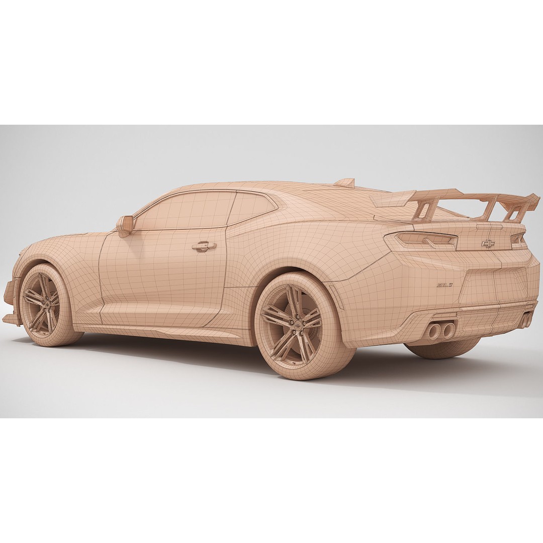 Chevrolet Camaro ZL1 2018 3D Model – High Poly Car Asset, FBX, OBJ - View 16
