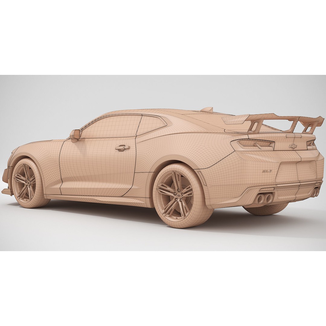 Chevrolet Camaro ZL1 2018 3D Model – High Poly Car Asset, FBX, OBJ - View 18