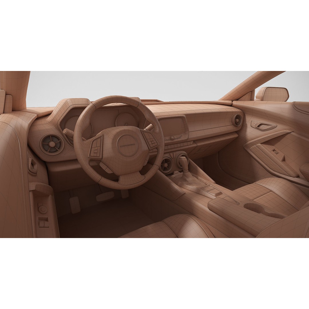 Chevrolet Camaro ZL1 2018 3D Model – High Poly Car Asset, FBX, OBJ - View 19