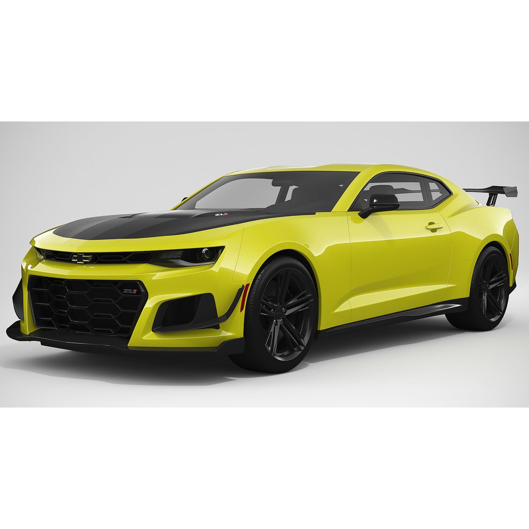 Chevrolet Camaro ZL1 2018 3D Model – High Poly Car Asset, FBX, OBJ - View 3