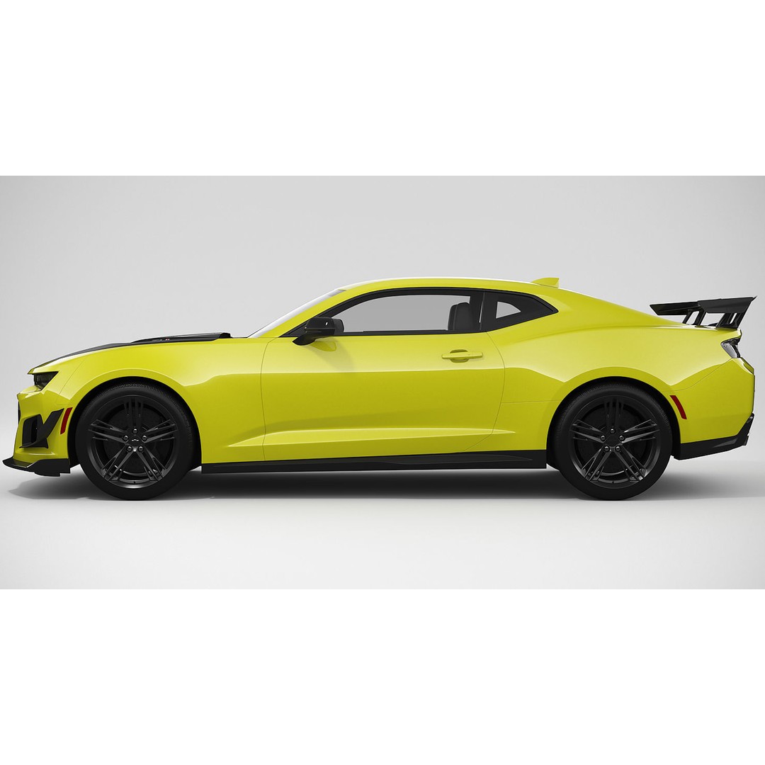 Chevrolet Camaro ZL1 2018 3D Model – High Poly Car Asset, FBX, OBJ - View 4