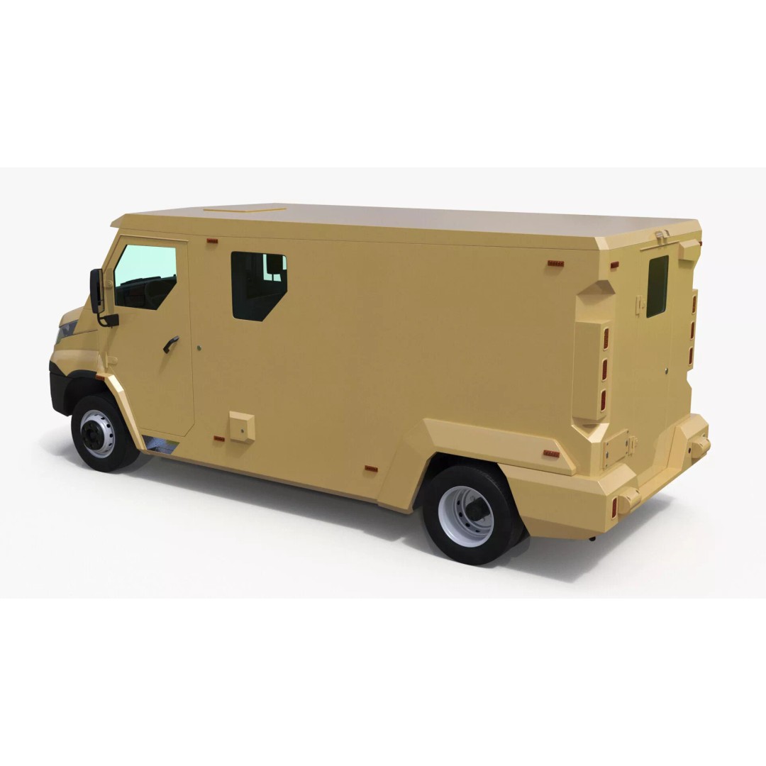 Armored Transport Car Sandy 3D Model – High Poly Military Vehicle, FBX - View 15