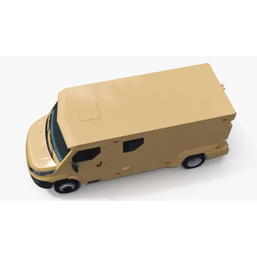 Armored Transport Car Sandy 3D Model – High Poly Military Vehicle, FBX - View 16