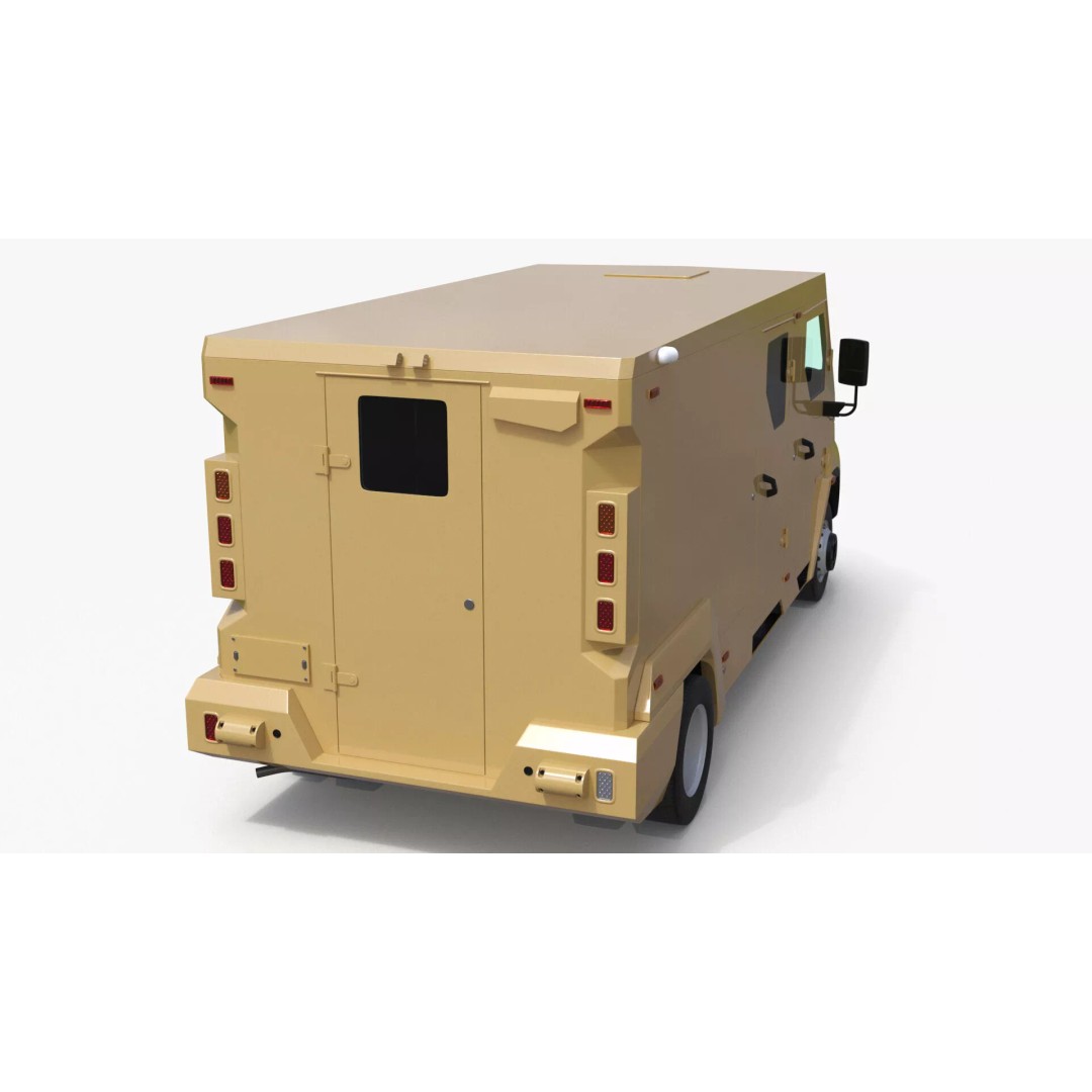 Armored Transport Car Sandy 3D Model – High Poly Military Vehicle, FBX - View 19