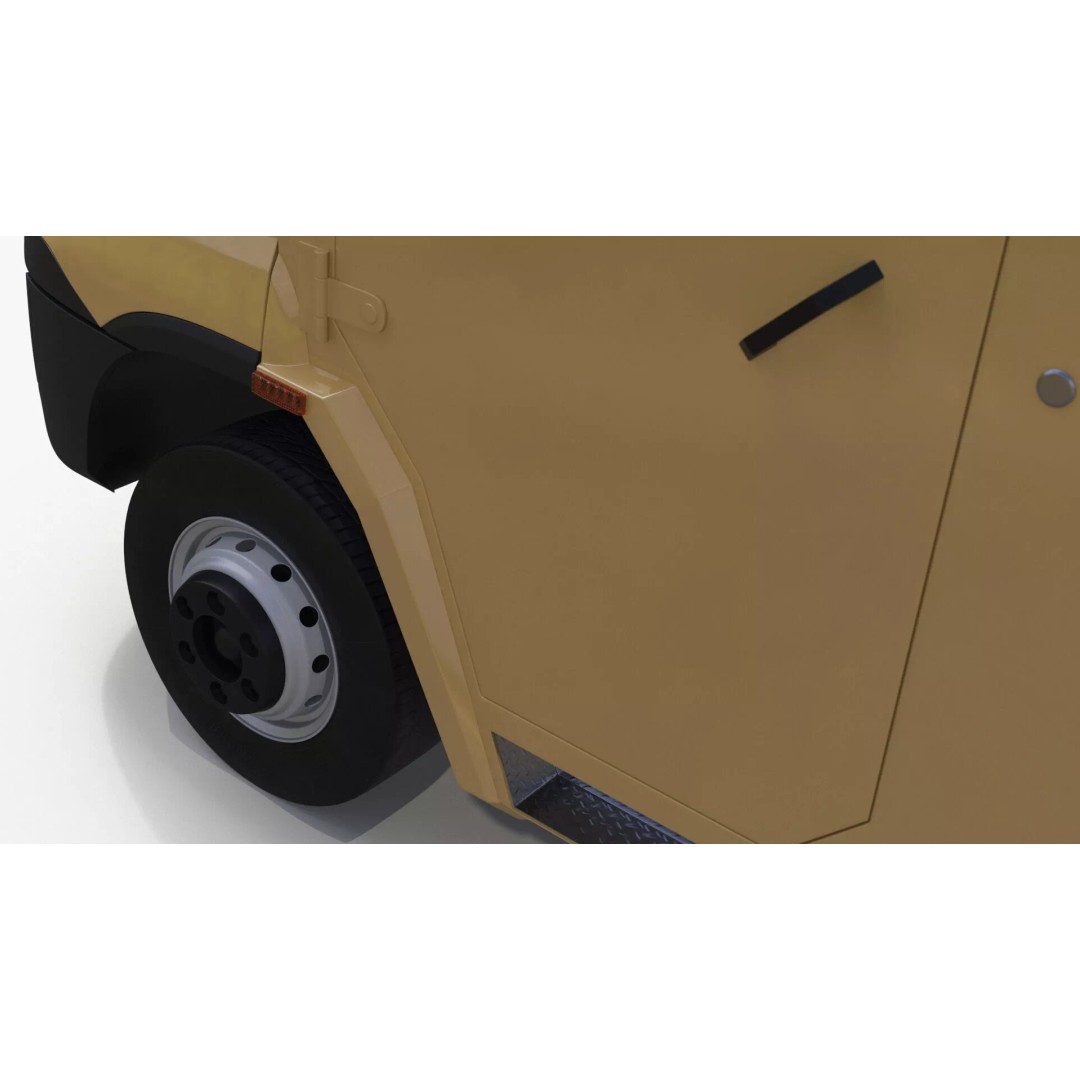 Armored Transport Car Sandy 3D Model – High Poly Military Vehicle, FBX - View 20