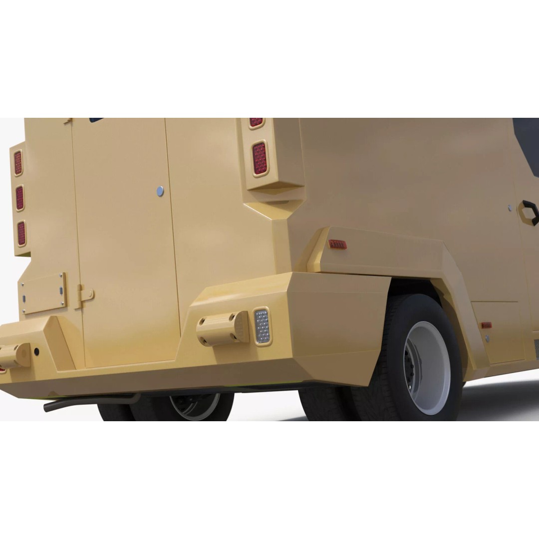 Armored Transport Car Sandy 3D Model – High Poly Military Vehicle, FBX - View 22
