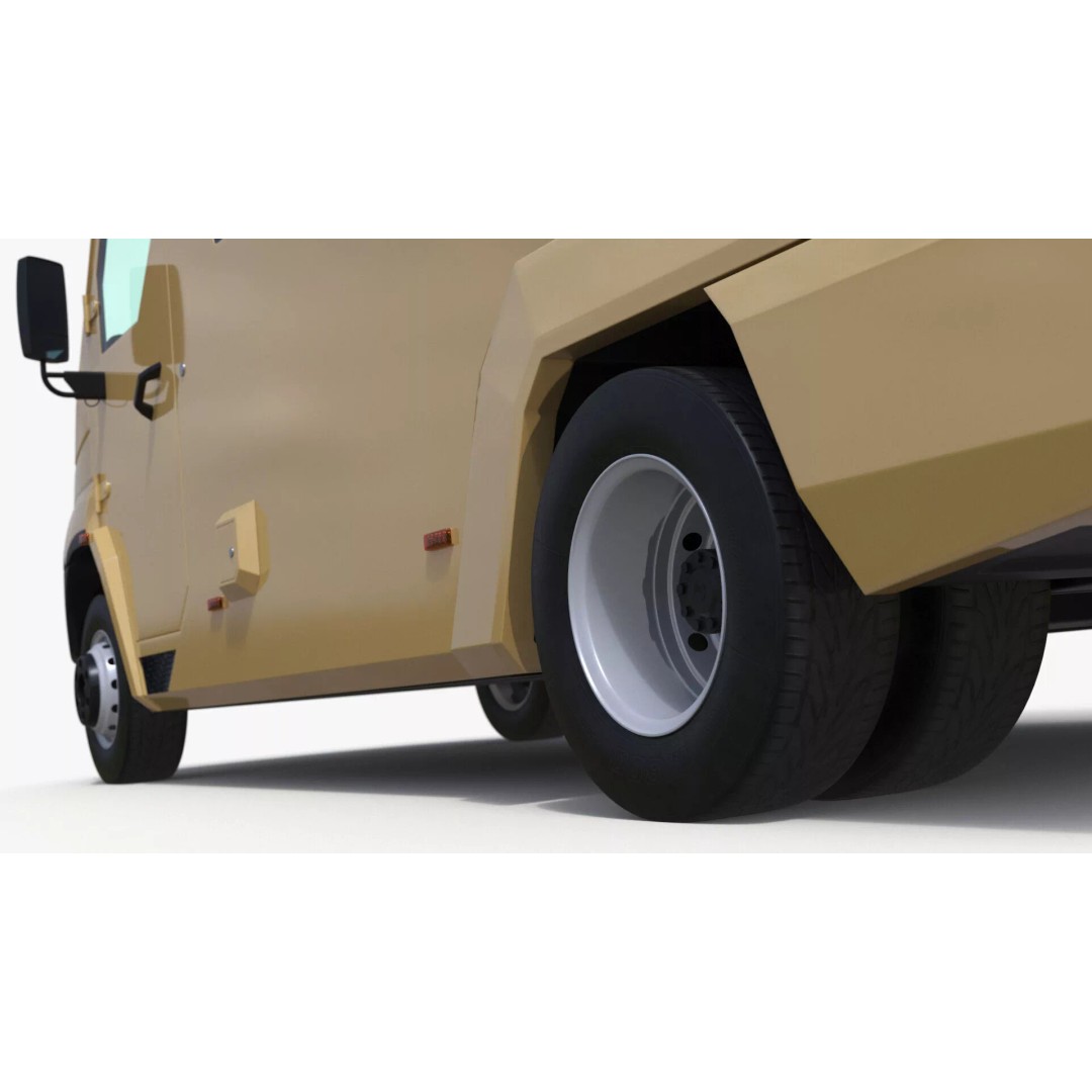 Armored Transport Car Sandy 3D Model – High Poly Military Vehicle, FBX - View 23