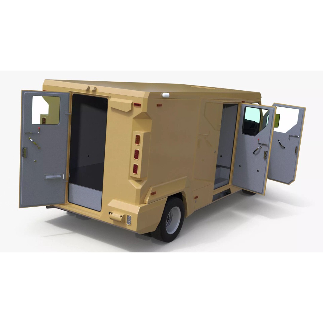 Armored Transport Car Sandy 3D Model – High Poly Military Vehicle, FBX - View 27