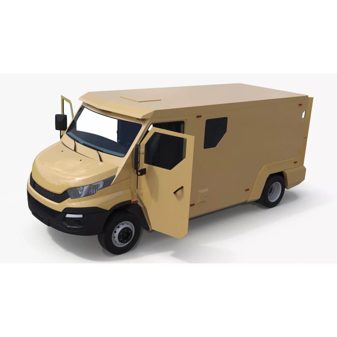 Armored Transport Car Sandy 3D Model – High Poly Military Vehicle, FBX - View 28