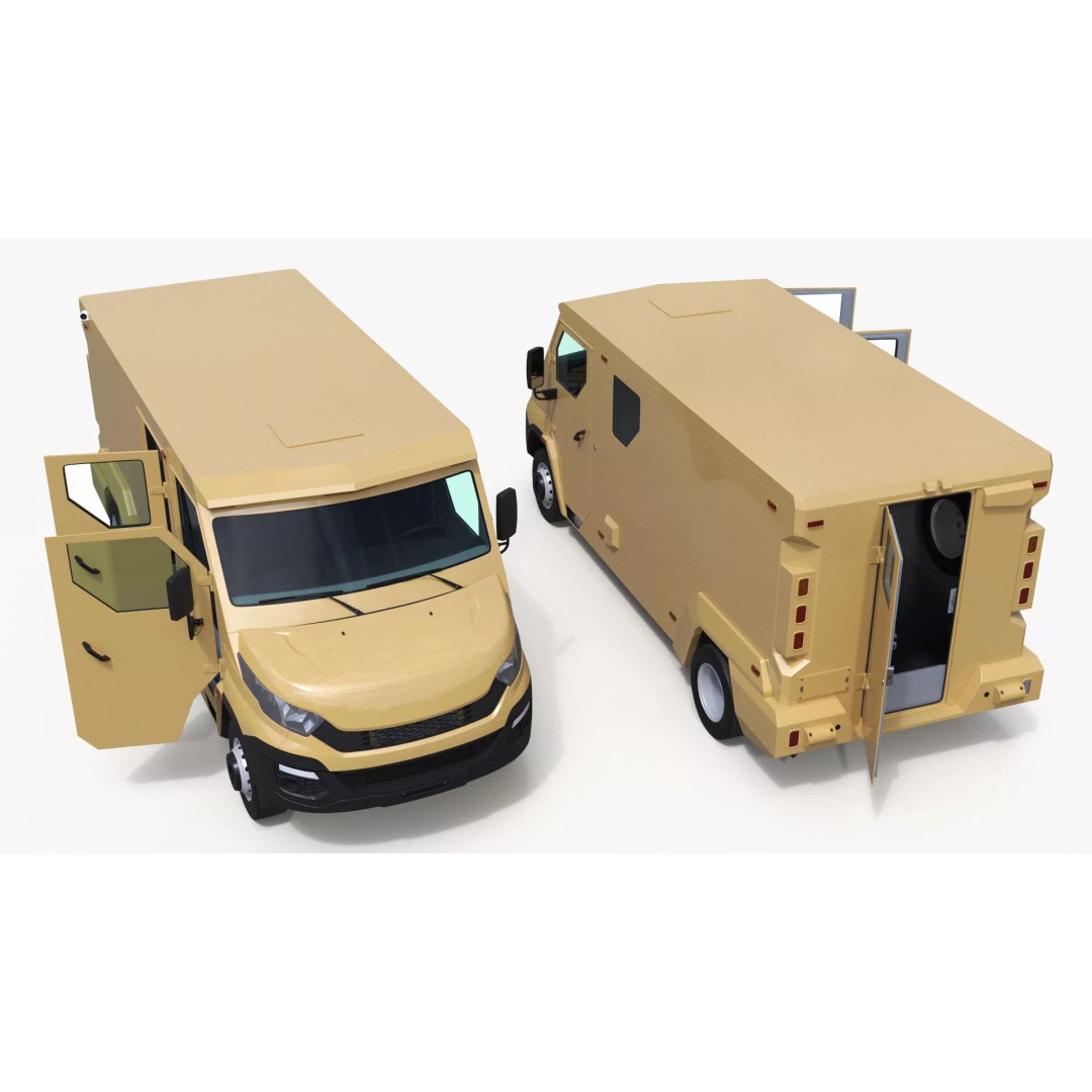 Armored Transport Car Sandy 3D Model – High Poly Military Vehicle, FBX - View 31