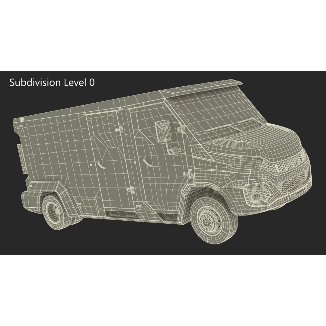 Armored Transport Car Sandy 3D Model – High Poly Military Vehicle, FBX - View 34