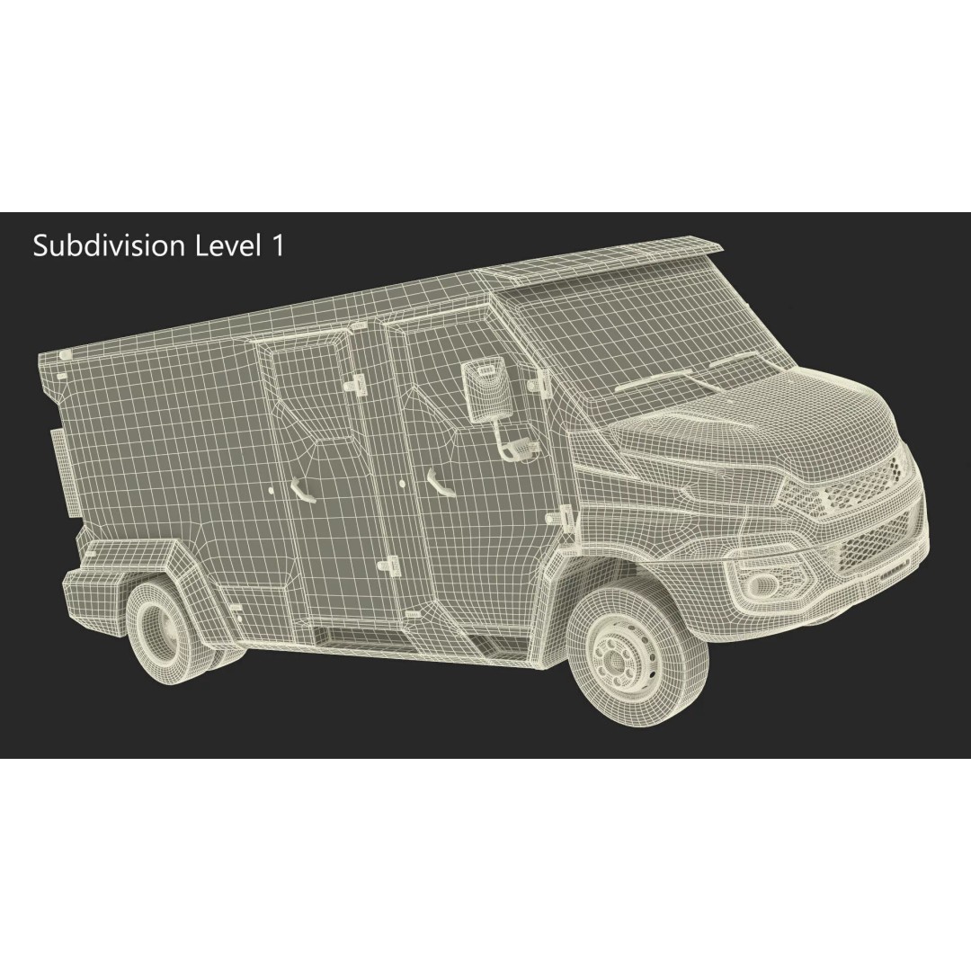 Armored Transport Car Sandy 3D Model – High Poly Military Vehicle, FBX - View 35