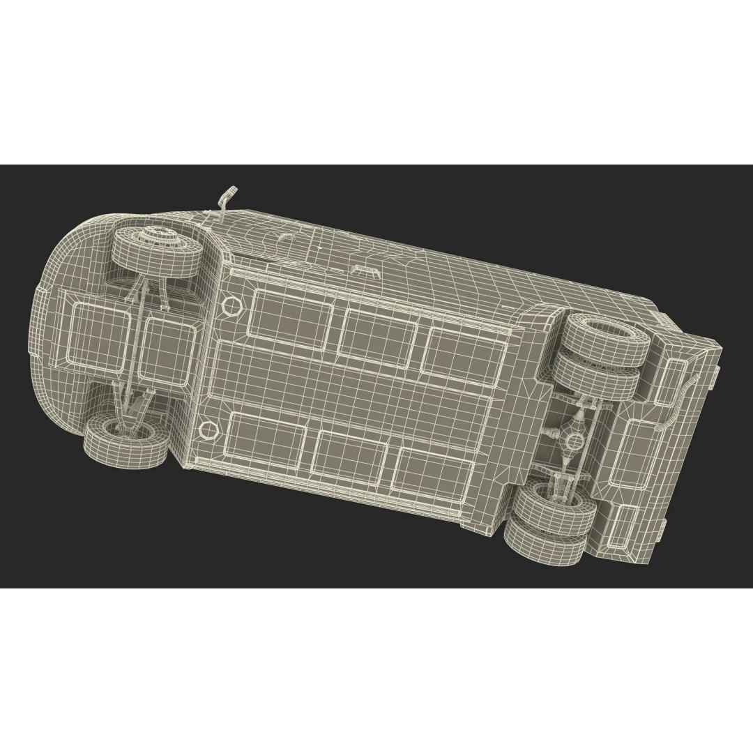 Armored Transport Car Sandy 3D Model – High Poly Military Vehicle, FBX - View 41
