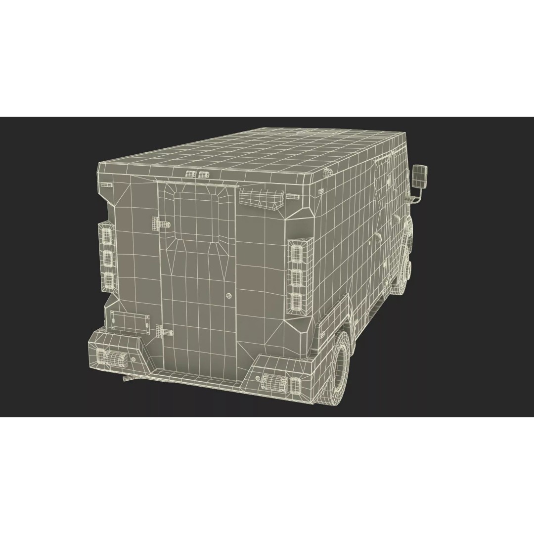 Armored Transport Car Sandy 3D Model – High Poly Military Vehicle, FBX - View 43