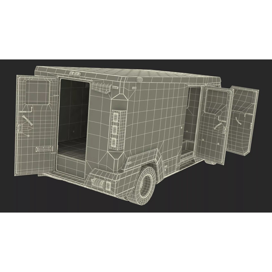 Armored Transport Car Sandy 3D Model – High Poly Military Vehicle, FBX - View 51
