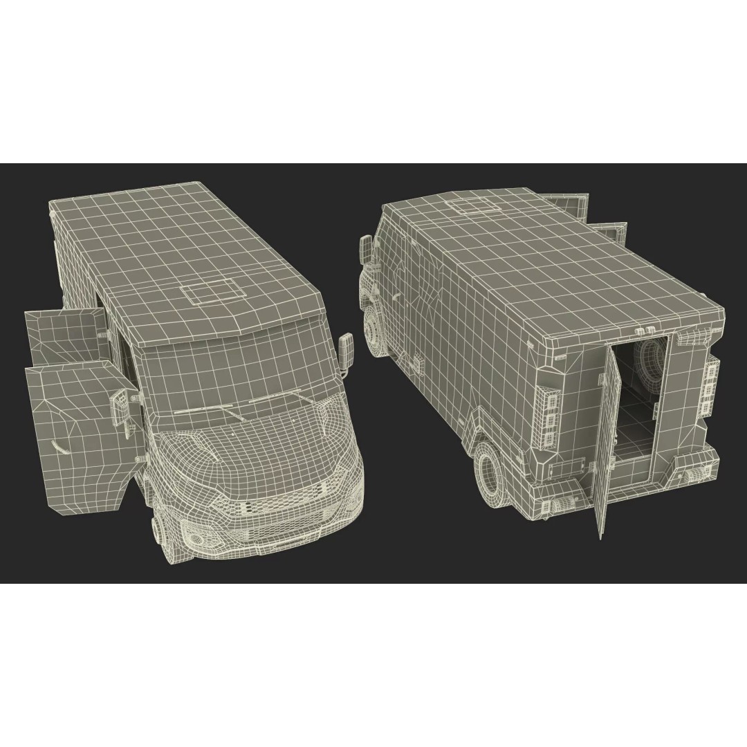 Armored Transport Car Sandy 3D Model – High Poly Military Vehicle, FBX - View 55