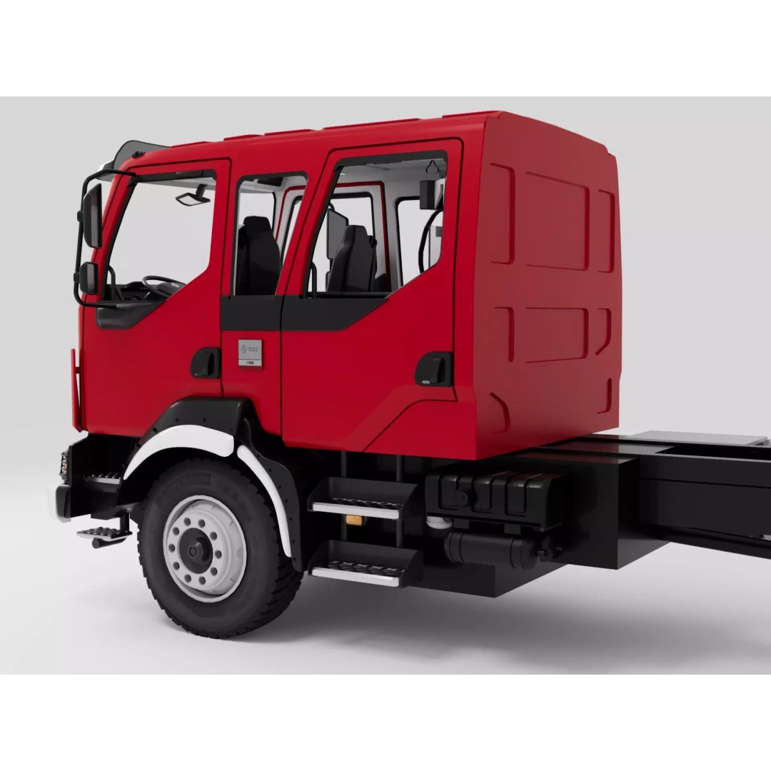 Renault D16 4x4 CrewCab 3D Model – High Detail Game Ready Asset - View 11
