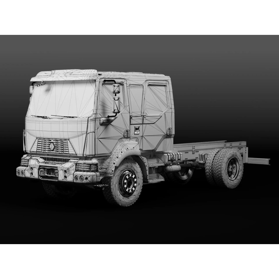 Renault D16 4x4 CrewCab 3D Model – High Detail Game Ready Asset - View 12
