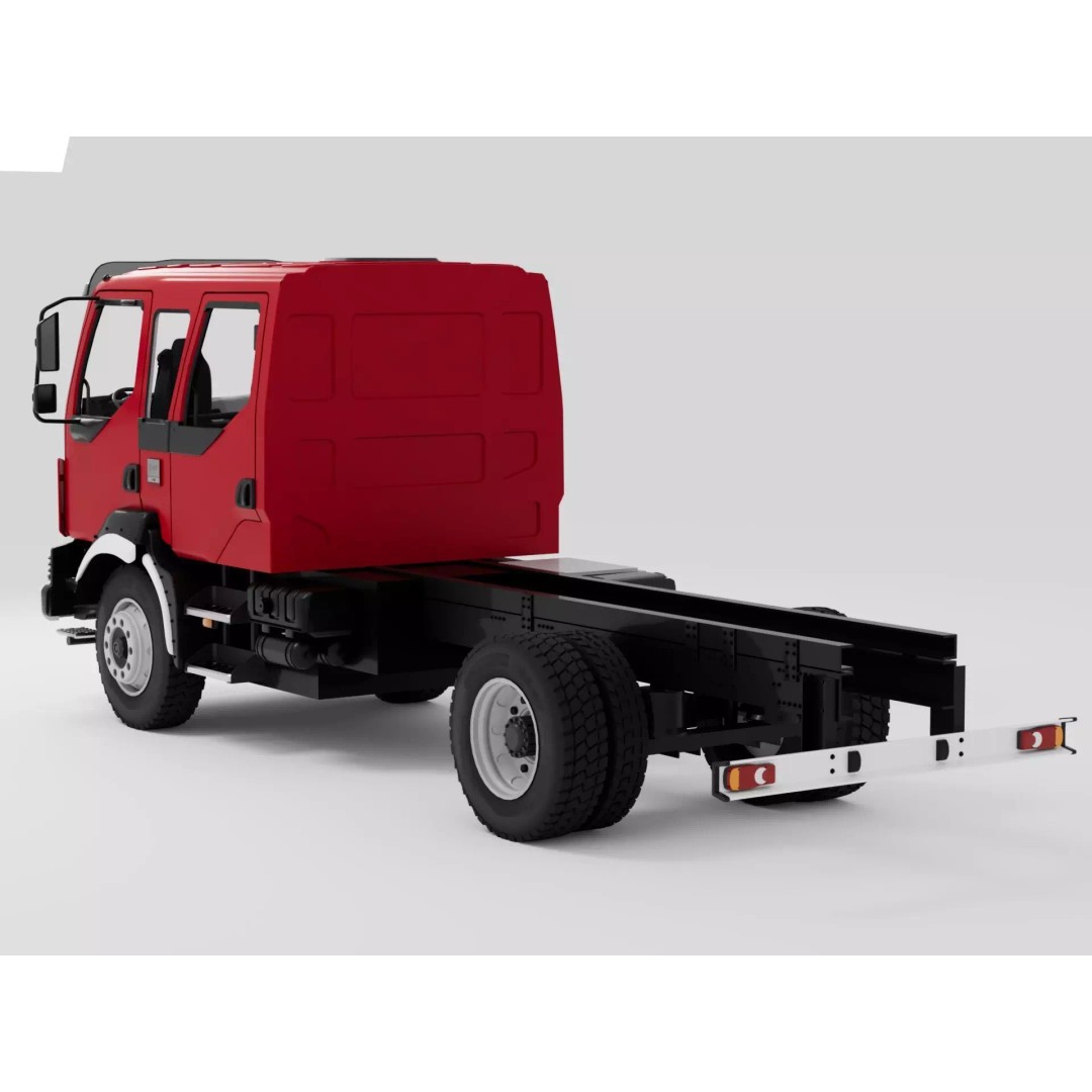 Renault D16 4x4 CrewCab 3D Model – High Detail Game Ready Asset - View 8