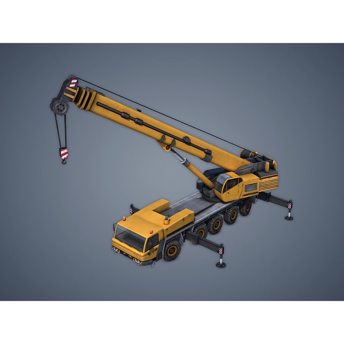 Mobile Crane - Low-Poly Game-Ready 3D Model - View 10